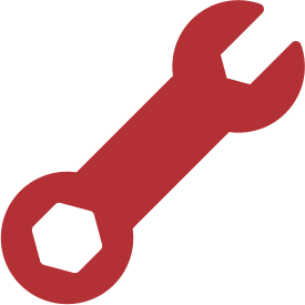 Red wrench icon